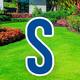 Royal Blue Letter (S) Corrugated Plastic Yard Sign, 30in